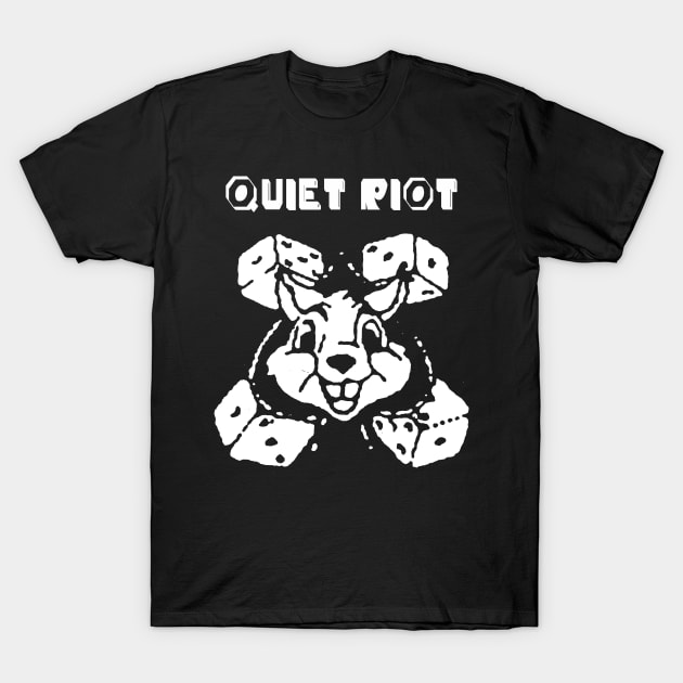 quiet riot rabbit dice T-Shirt by doggo babushka